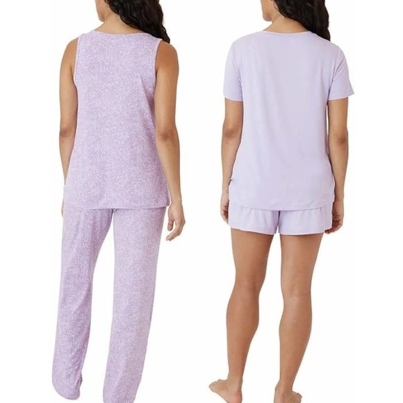NWT Eddie Bauer Women's 4 Piece Pajama Sleep Set Orchid Size S $60 H362 - Picture 2 of 5